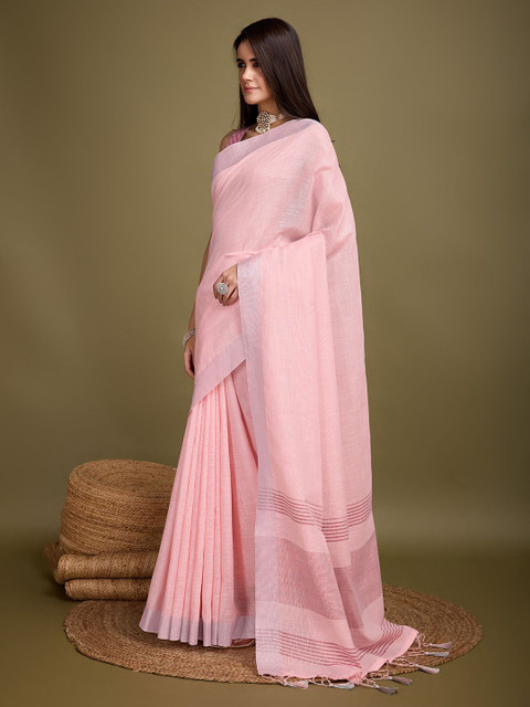 Mitera Solid Zari Saree - Image 3