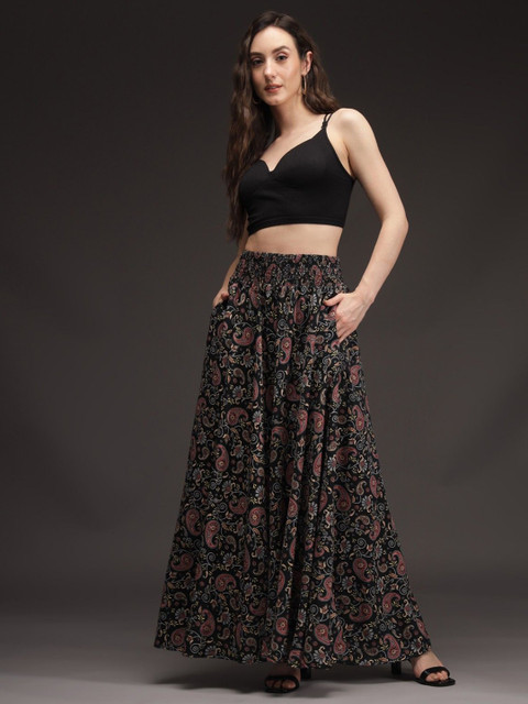 SCUBE DESIGNS Women Ethnic Motifs Printed Flared Ethnic Palazzos