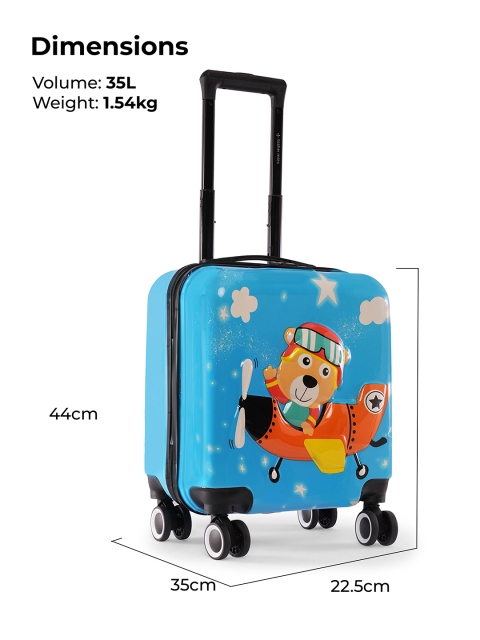 Nasher Miles TTT Pilot Polycarbonate Cabin Sky Blue Trolley Bag - 17 inch (44cm) - Image 8