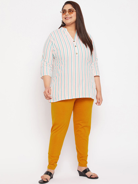 CLORA CREATION PLUS Women Plus Size Knitted Churidar-Length Leggings - Image 5