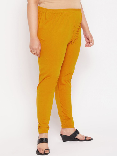 CLORA CREATION PLUS Women Plus Size Knitted Churidar-Length Leggings - Image 2