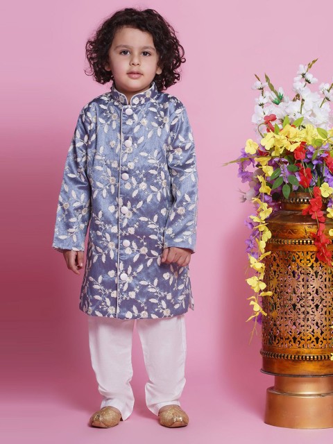 Little Bansi Boys Embroidered Sherwani Set