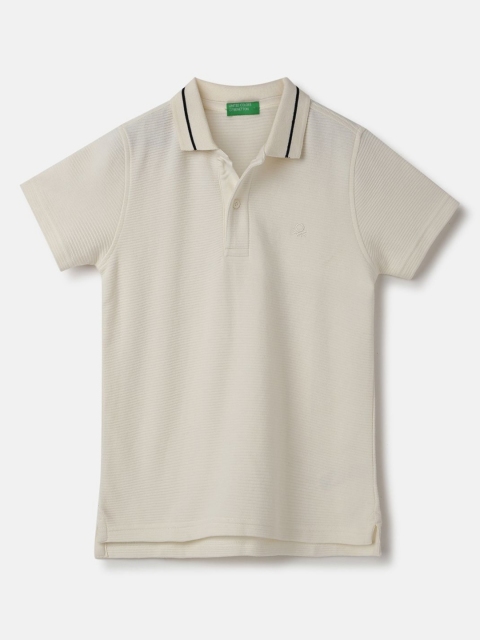 United Colors of Benetton Boys Polo Collar Pure Cotton T-shirt