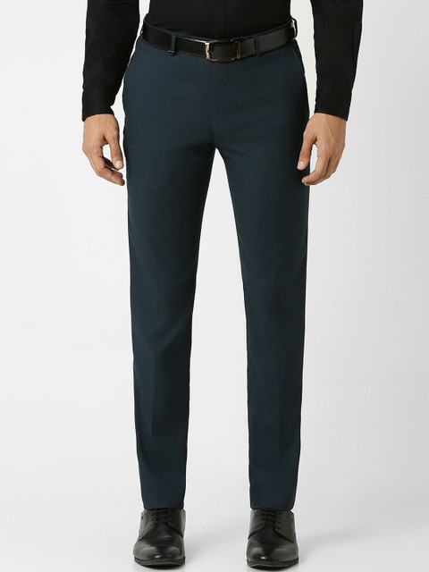Van Heusen Men Solid Slim Fit Formal Trousers