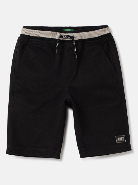 United Colors of Benetton Boys Mid-Rise Pure Cotton Shorts