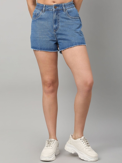 TARAMA Women High-Rise Outdoor Denim Shorts