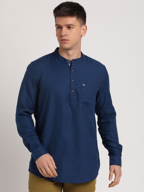 Turtle Mandarin Collar Pure Cotton Straight Kurta