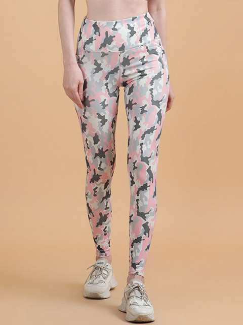 COSVOS Women Printed High Waist Rapid Dry Gym Tights