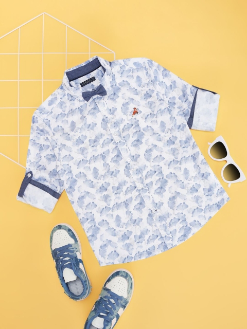 Pantaloons Junior Boys Spread Collar Abstract Printed Cotton Casual Shirt