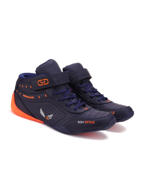 BERSACHE Men Leather Running Non-Marking Shoes
