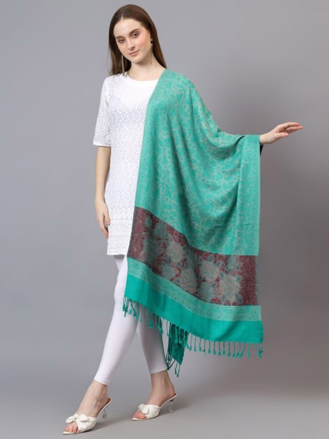 Mizash Ethnic Motifs Woven Design Woollen Shawl