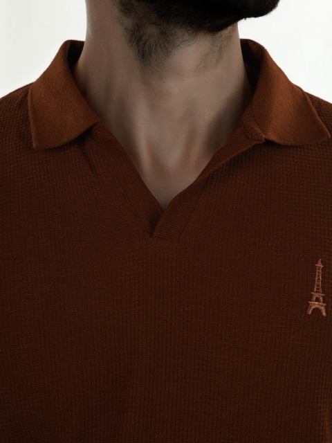 Celio Men Solid Polo Collar Cotton T-Shirt - Image 2