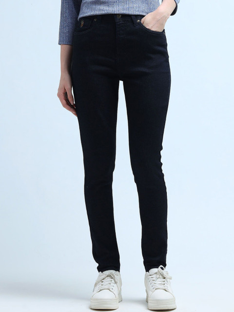 U.S. Polo Assn. Women Super Skinny Fit High-Rise Stretchable Jeans
