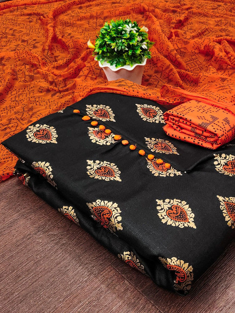 LeeliPeeri Designer Ethnic Motifs Printed Unstitched Dress Material