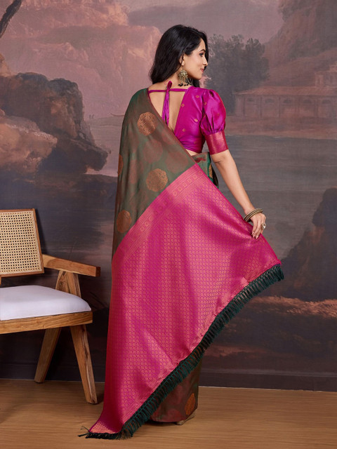 House of Pataudi Woven Design Banarasi Zari Sarees - Image 3