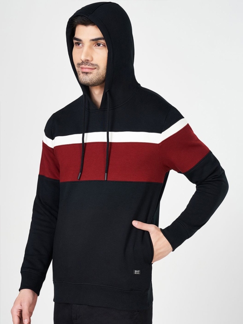 BYFORD by Pantaloons Men Colourblocked Long Sleeves Hooded Sweatshirt - Image 4