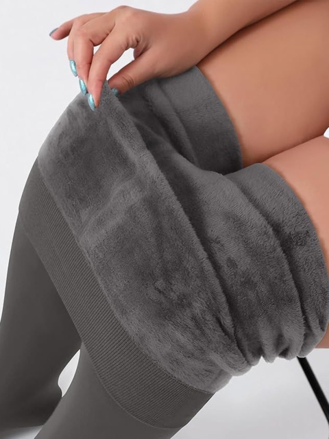 BRACHY Women High Waist Velvet Winter Footed Stocking - Image 5
