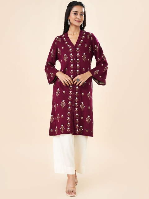 RANGMANCH BY PANTALOONS Women Floral Printed Longline Cardigan