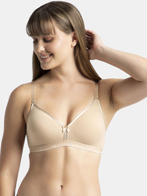 Jockey Wirefree Non Padded Super Combed Cotton Everyday Bra with Durable Underband-1581