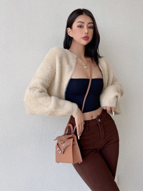 StyleCast Women Crop Cardigan Sweaters