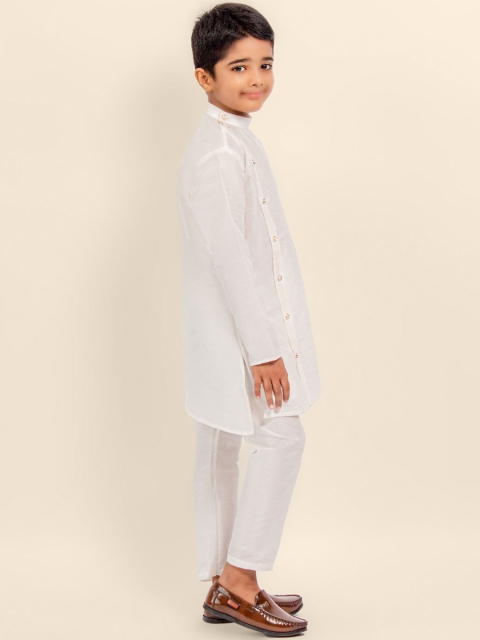 DEVOILER Boys Floral Printed Mandarin Collar Straight Kurta - Image 5