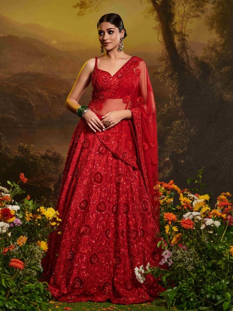 The Front Row Embellished Beads and Stones Ready to Wear Lehenga & Blouse With Dupatta