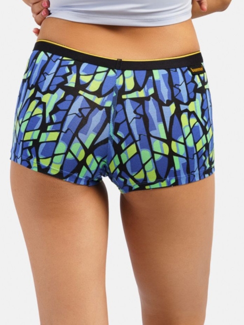 bummer Women Printed Mid-Rise Boy Short Briefs - Image 2