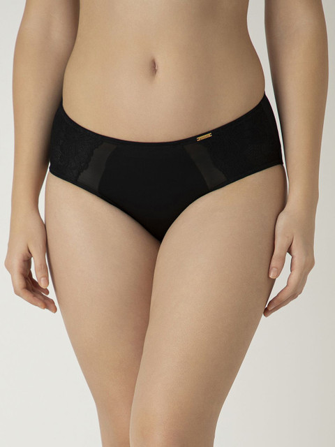 Amante Women Mid-Rise Lace Bikini Brief