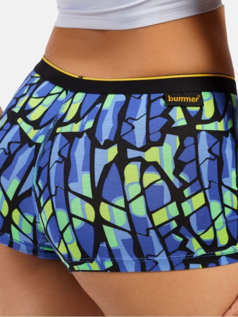 bummer Women Printed Mid-Rise Boy Short Briefs - Image 4