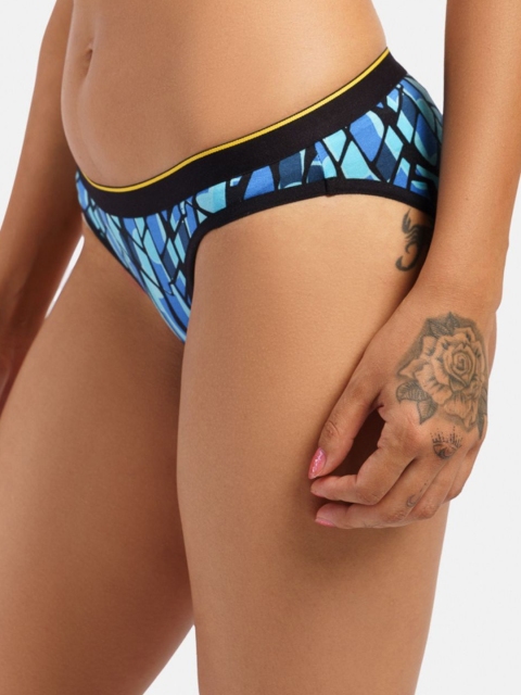 bummer Women Printed Mid-Rise Bikini Briefs - Image 2