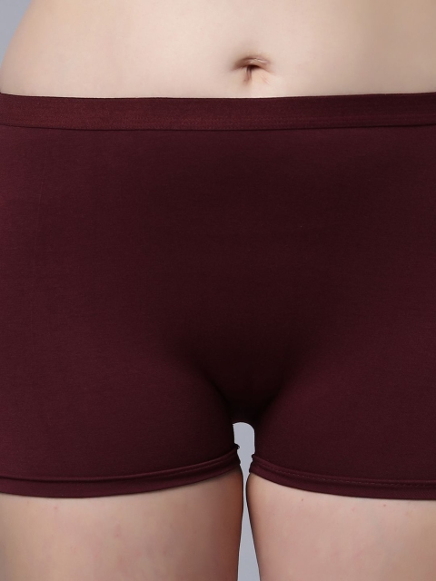 In Care Pure Cotton Mid-Rise Boy Shorts Brief ICLG-SELVI02_MAROON_2XL - Image 4