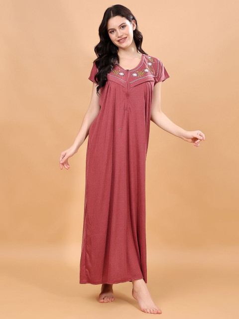 CHUI MUI Women Maternity Maxi Nightdress