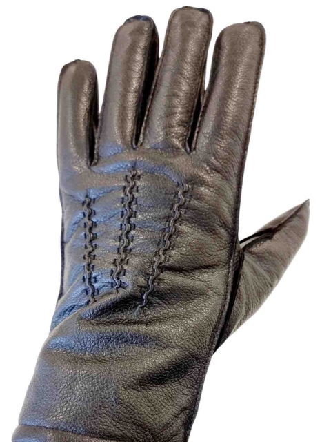Ultimo Men Patterned Leather Winter Gloves - Image 7