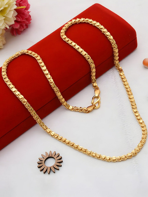 Minprice Brass Gold-Plated Handcrafted Chain