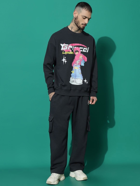 GRIFFEL Men Graphic Printed Tracksuits