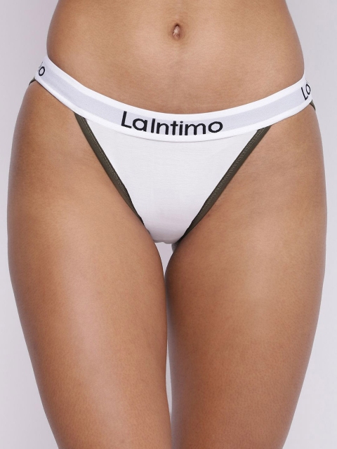 La Intimo Women Mid Rise Thong Briefs