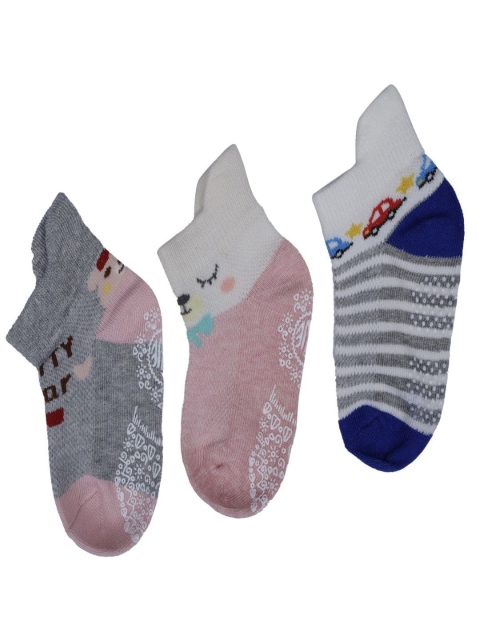 Dollar Kids Pack Of 3 Patterned Cotton Ankle-Length Socks - Image 4