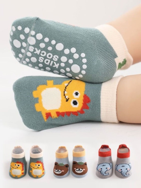 Dollar Kids Pack Of 3 Patterned Cotton Ankle-Length Socks - Image 5