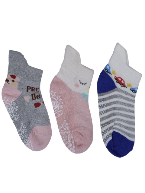 Dollar Kids Pack Of 3 Patterned Cotton Ankle-Length Socks - Image 3