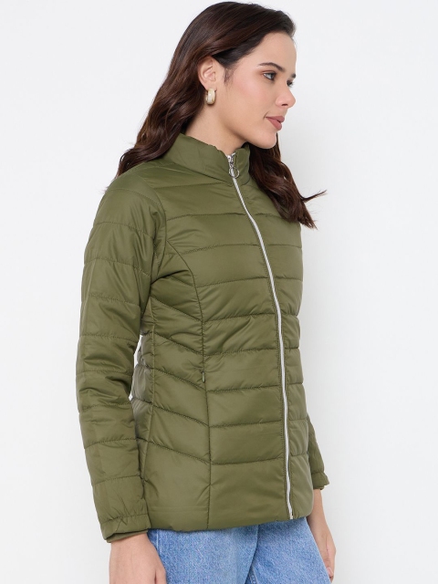 Duke Women Solid Longline Bomber Jacket - Image 3