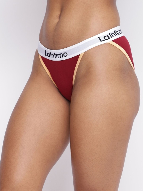 La Intimo Women Mid Rise Seamless Thongs Briefs - Image 3