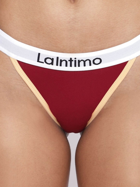 La Intimo Women Mid Rise Seamless Thongs Briefs - Image 6