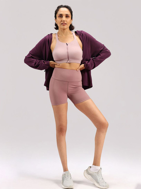 Blissclub Women Skinny Fit High-Rise Training or Gym Shorts