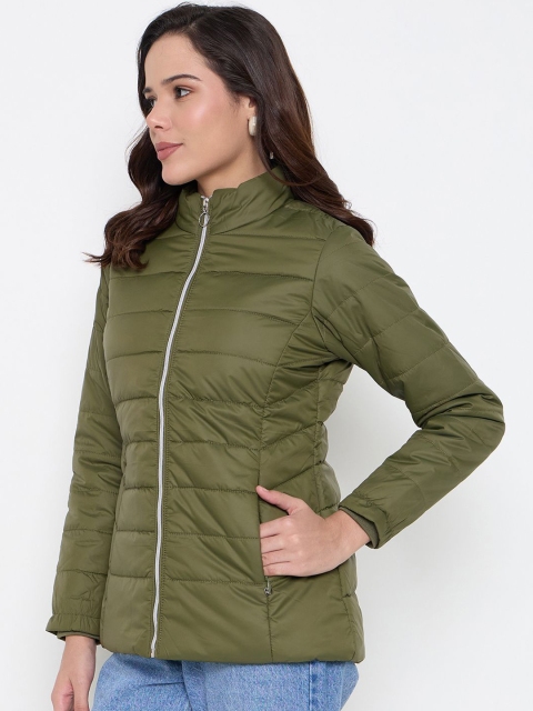 Duke Women Solid Longline Bomber Jacket - Image 4