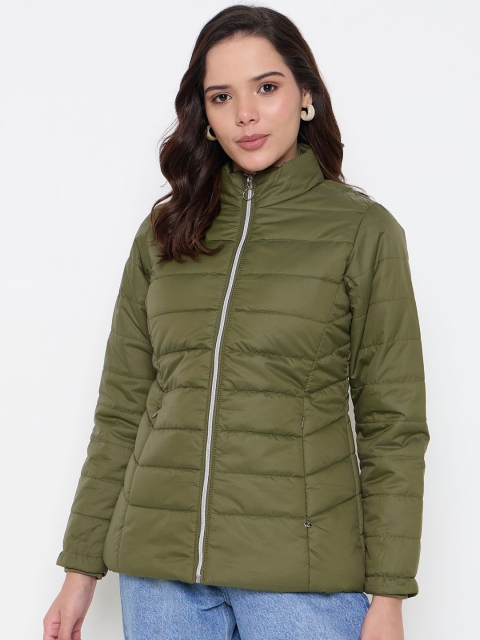 Duke Women Solid Longline Bomber Jacket