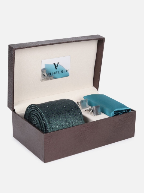 Van Heusen Men Tie, Cufflinks, Pocket Square Accessory Gift Set