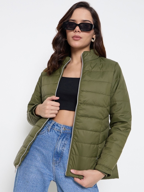 Duke Women Solid Longline Bomber Jacket - Image 7