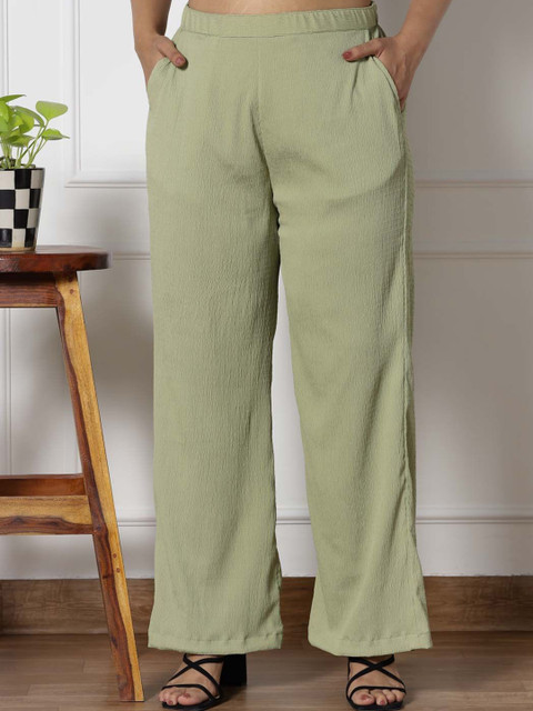 LetsDressUp Women Mid Rise Wide Leg Palazzos