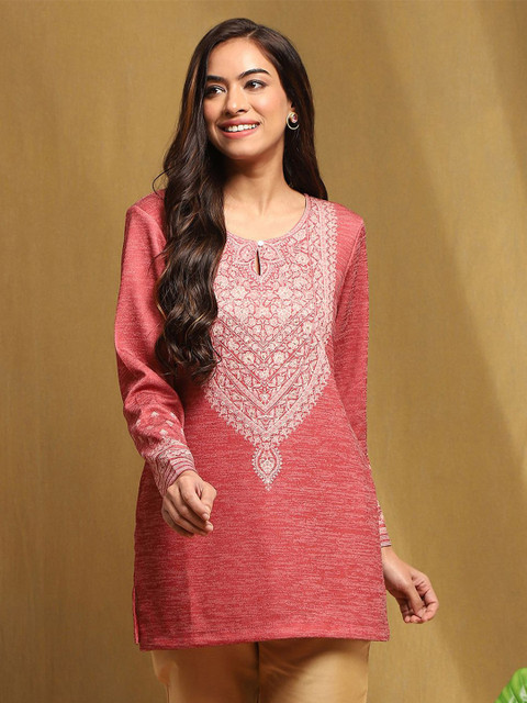 Biba Women Floral Printed Straight Kurti