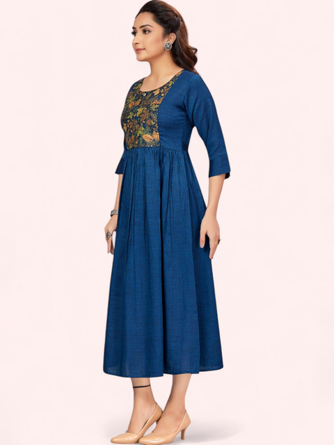 RITIJYA Women Printed Floral Maternity Anarkali Kurta - Image 4